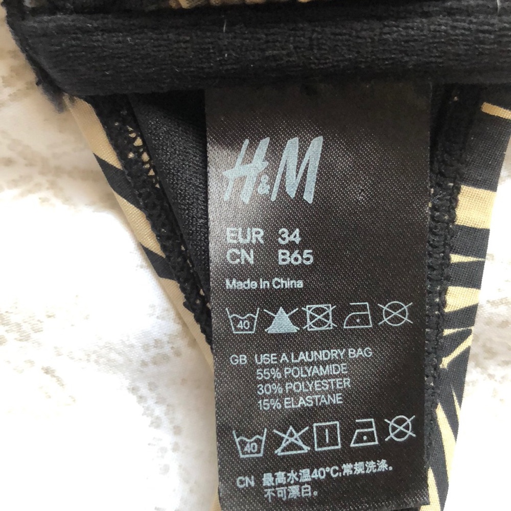 H&M Black and Tan swim suit! - Picture 4 of 5